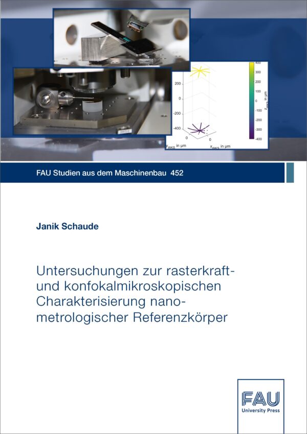 Cover zu Untersuchungen zur rasterkraft- und konfokalmikroskopischen Charakterisierung nanometrologischer Referenzkörper